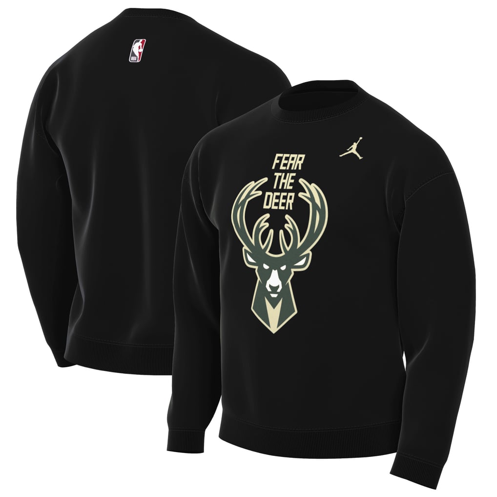 Milwaukee Bucks Jordan Brand Statement Edition Sweatshirt - Black