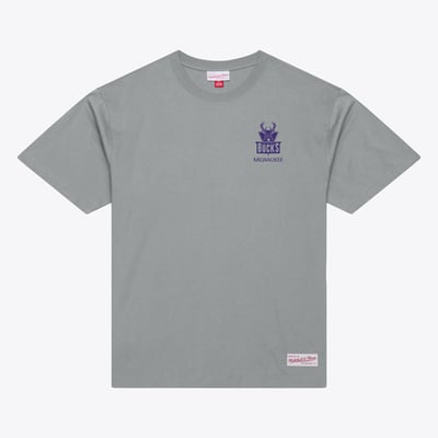  Milwaukee Bucks Mitchell & Ness Core Essentials T-Shirt - Gray
