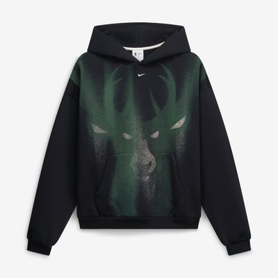 Milwaukee Bucks Nike 2026 Standard Issue Practice Icon Fleece Pullover Hoodie - Black