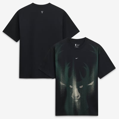Milwaukee Bucks Nike 2026 Standard Issue Practice Icon T-Shirt - Black