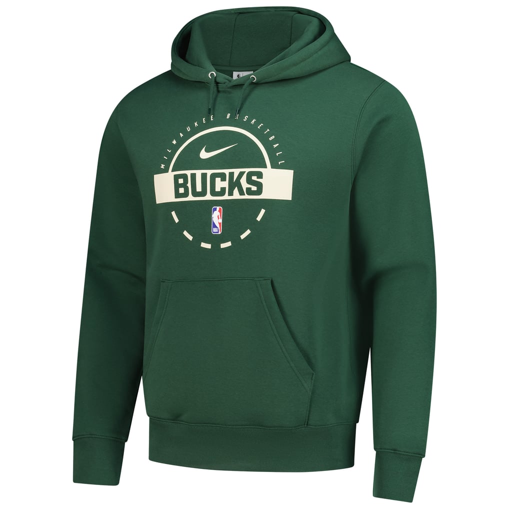 Milwaukee Bucks Nike 2025/26 Authentic Practice Club Pullover Hoodie - Hunter Green