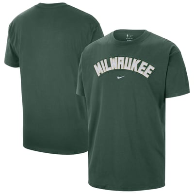  Milwaukee Bucks Nike Men's Twill Logo T-Shirt - Hunter Green
