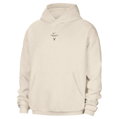 Milwaukee Bucks Nike 2026/27 Standard Issue Stretch Pullover Hoodie - Oatmeal