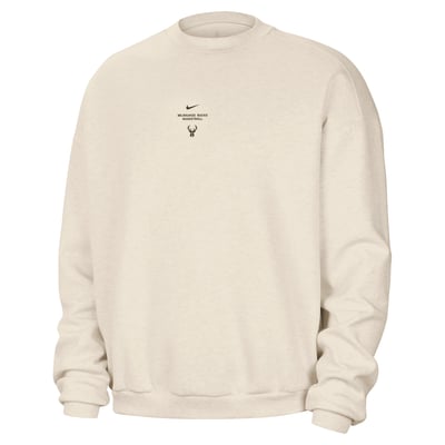 Milwaukee Bucks Nike 2026/27 Standard Issue Stretch Pullover Sweatshirt - Oatmeal