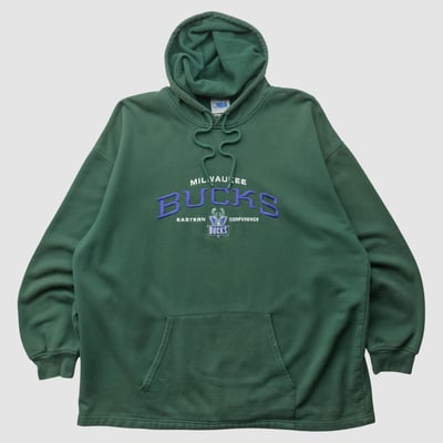 Milwaukee Bucks NBA 2010s Hooded Pullover Sweatshirt - Green - XL by Fanatics Real Vintage