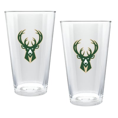Milwaukee Bucks Two-Piece 16oz. Double Play Pint Glass Set