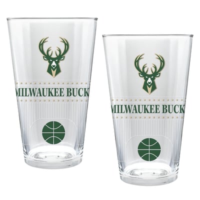 Milwaukee Bucks Two-Piece 16oz. Stadium Pint Glass Set