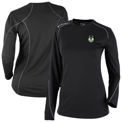  Milwaukee Bucks Columbia Women's Omni-Wick Shotgun Long Sleeve Top - Black
