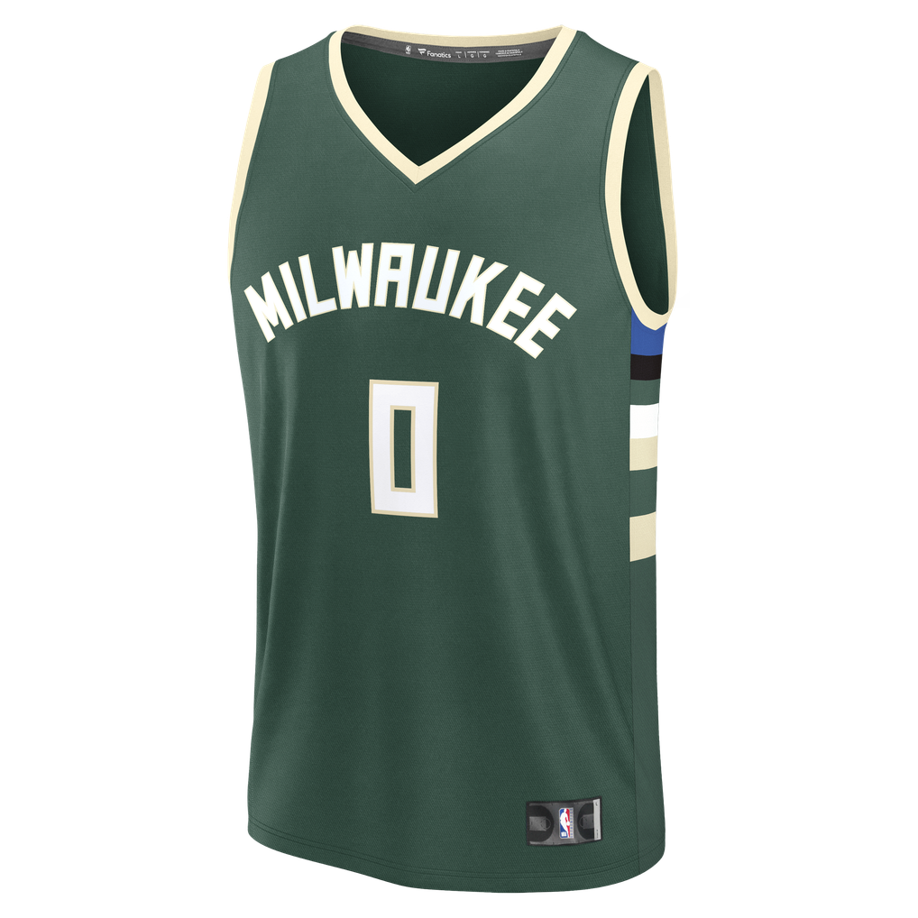 Fanatics Brayden Burries Milwaukee Bucks Youth Hunter Green Fast Break ...