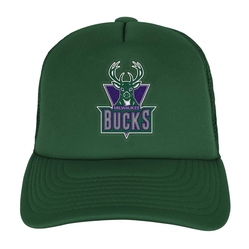 Milwaukee Bucks Mitchell & Ness Youth Core Evergreen Trucker Adjustable Hat - Hunter Green