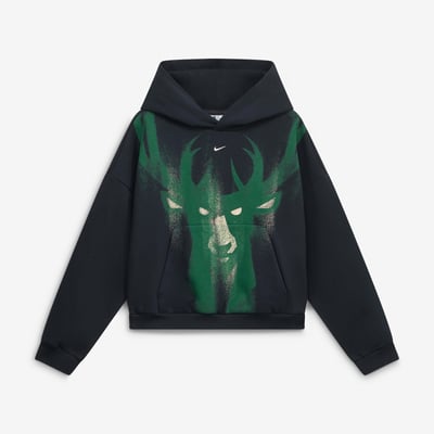  Milwaukee Bucks Nike Youth 2026/27 Standard Issue Practice Icon Fleece Pullover Hoodie - Black