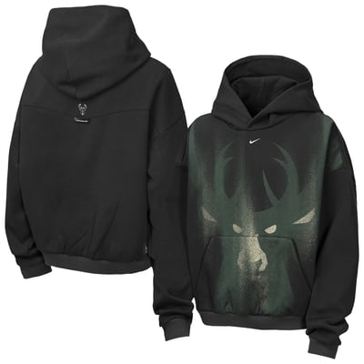  Milwaukee Bucks Nike Youth 2026/27 Standard Issue Practice Icon Fleece Pullover Hoodie - Black