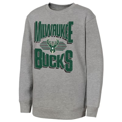 Milwaukee Bucks Outerstuff Youth Jet Stream Sweatshirt - Gray