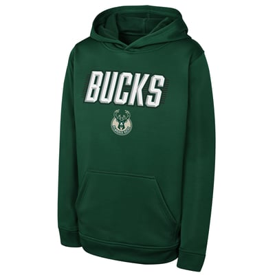 Milwaukee Bucks Outerstuff Youth Sack Party Performance Hoodie - Hunter Green