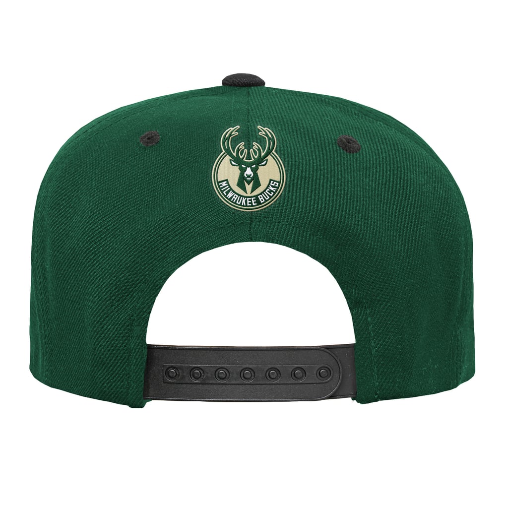 Milwaukee Bucks Outerstuff Youth Snapback Hat - Hunter/Black