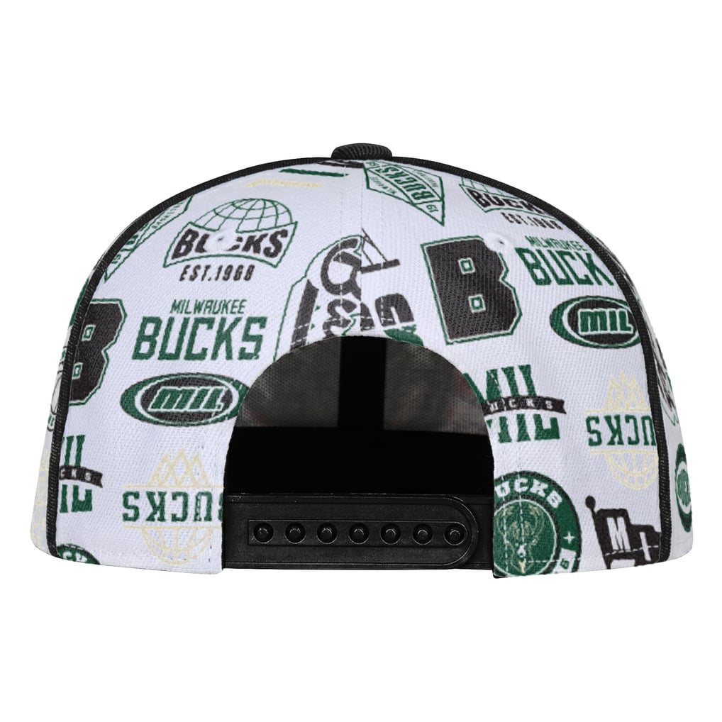 Milwaukee Bucks Outerstuff Youth Piped Up Snapback Hat - White
