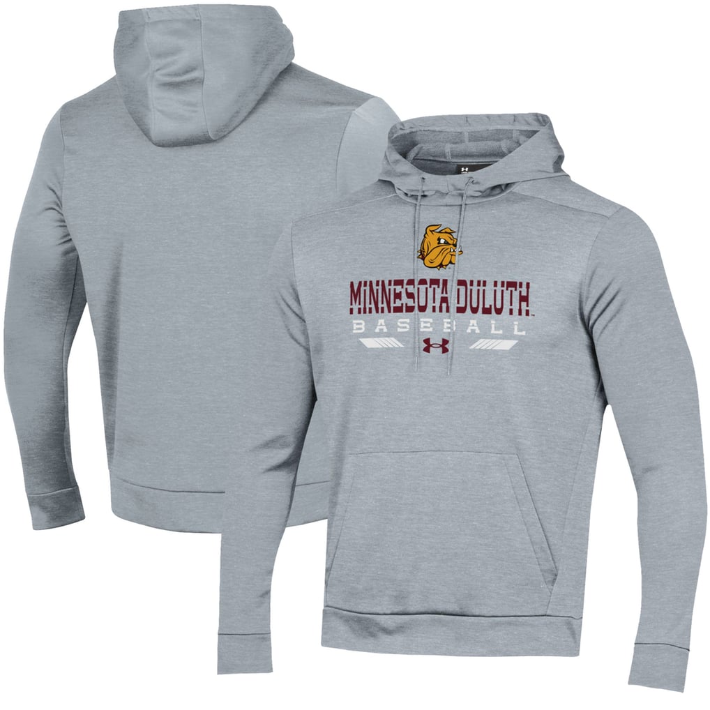  Minnesota Duluth Bulldogs Under Armour Baseball Pullover Hoodie - Gray