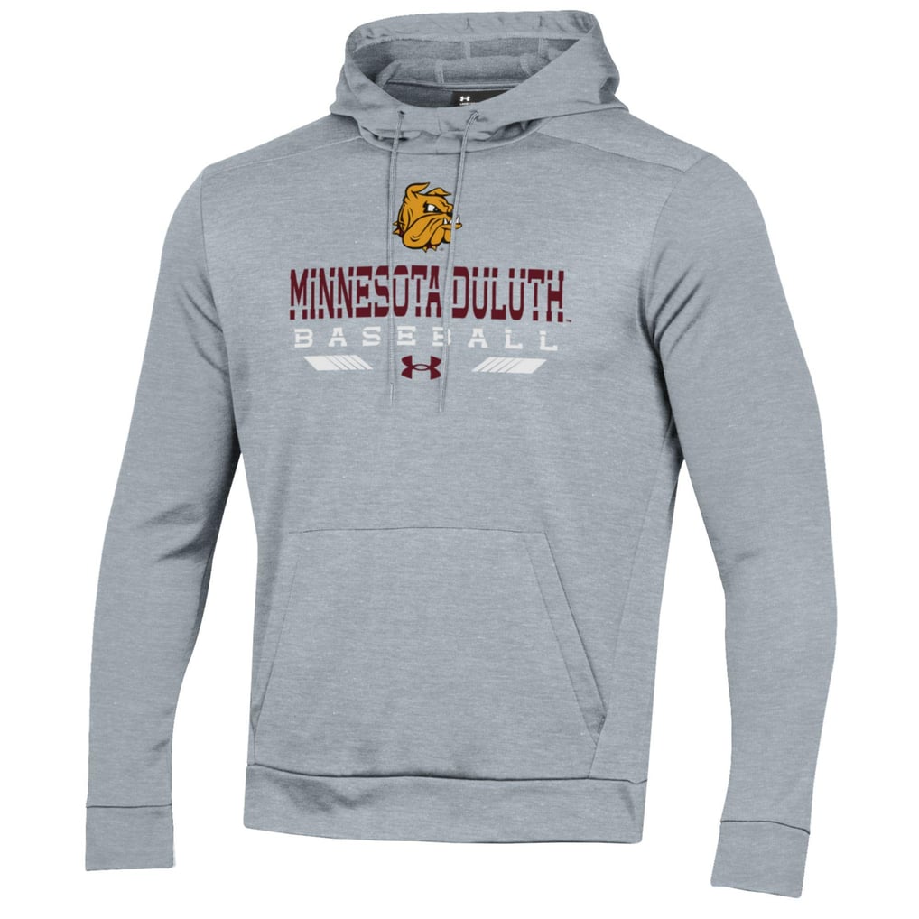  Minnesota Duluth Bulldogs Under Armour Baseball Pullover Hoodie - Gray