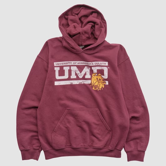 Minnesota Duluth Bulldogs Gildan 2010s Hooded Pullover Sweatshirt - Maroon - XS by Fanatics Real Vintage