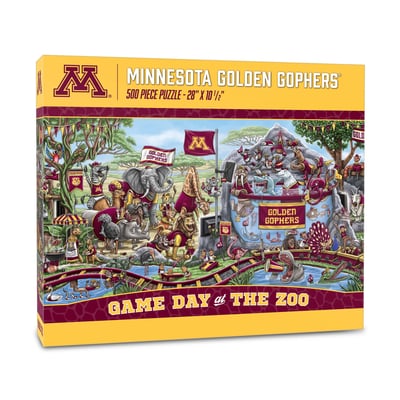 Minnesota Golden Gophers Fanpoint 10.5" x 28" Game Day at the Zoo 500-Piece Puzzle