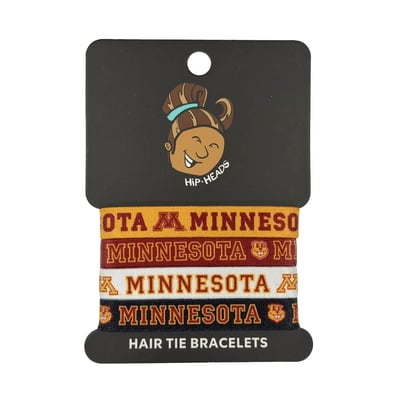  Minnesota Golden Gophers Hip Heads Four-Pack of Hair Tie Bracelets