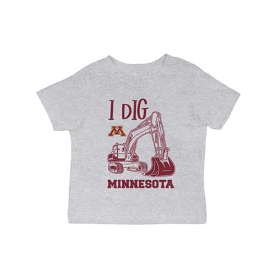 Minnesota Golden Gophers Vive La Fete Infant Excavator T-Shirt - Gray