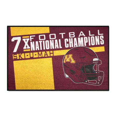 Minnesota Golden Gophers Logo Brands Football National Champions 19" x 30" Dynasty Starter Mat