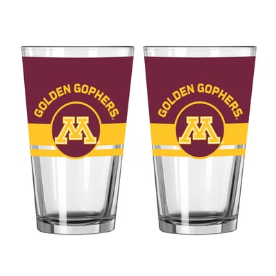 Minnesota Golden Gophers Logo Brands Two-Piece 16oz. Horizon Pint Glass Set