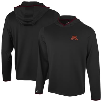  Minnesota Golden Gophers Antigua Brink Color Pop Long Sleeve Hoodie T-Shirt - Black