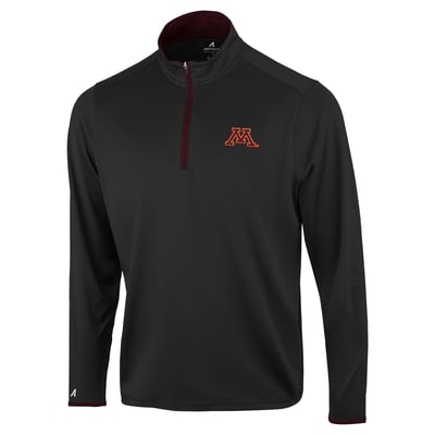  Minnesota Golden Gophers Antigua Brink Color Pop Quarter-Zip Pullover - Black