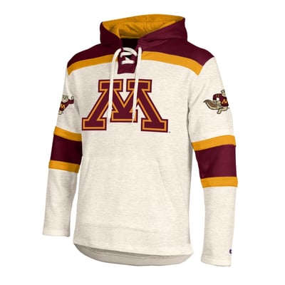  Minnesota Golden Gophers Champion Lacer Fleece Hoodie - Cream