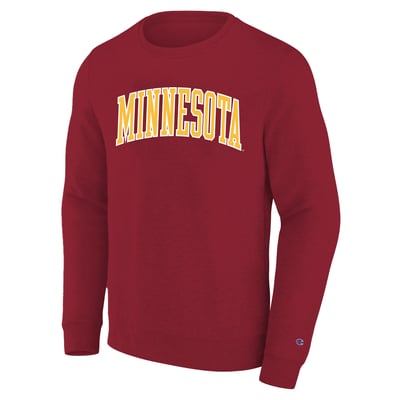  Minnesota Golden Gophers Champion Arch Applique Big & Tall Sweatshirt - Maroon