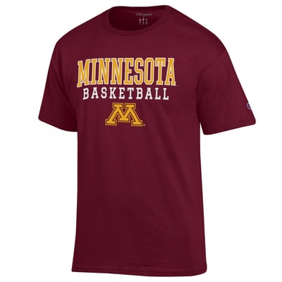 Minnesota Golden Gophers Champion Basketball Stack T-Shirt - Maroon
