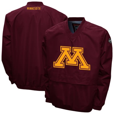 Minnesota Golden Gophers Franchise Club Big Logo Windshell V-Neck Pullover Jacket - Maroon