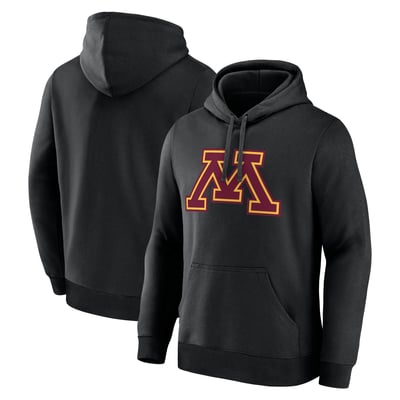  Minnesota Golden Gophers Logo Athletic Primary Logo Fleece Pullover Hoodie - Black