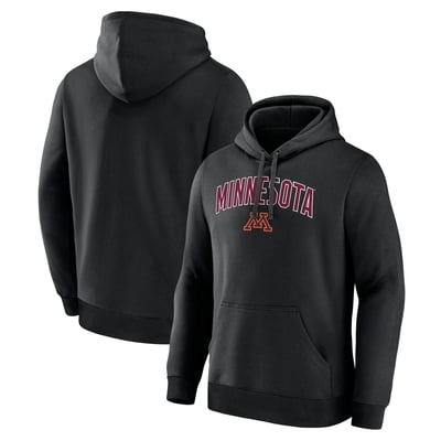  Minnesota Golden Gophers Logo Athletic Primary Logo Fleece Pullover Hoodie - Black