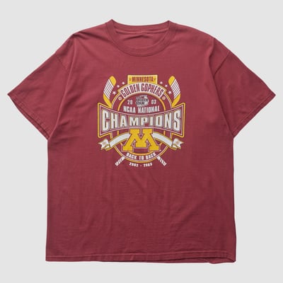 Minnesota Golden Gophers 2003 T-shirt - Maroon - XL by Fanatics Real Vintage