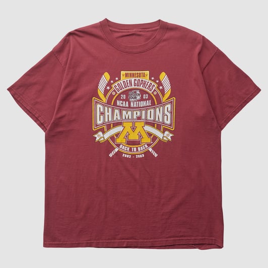 Minnesota Golden Gophers 2003 T-shirt - Maroon - XL by Fanatics Real Vintage