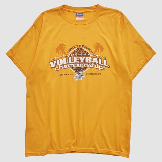 Minnesota Golden Gophers Champion 2004 T-shirt - Yellow - M by Fanatics Real Vintage