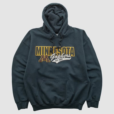 Minnesota Golden Gophers Gildan 2000s Hooded Pullover Sweatshirt - Black - S by Fanatics Real Vintage