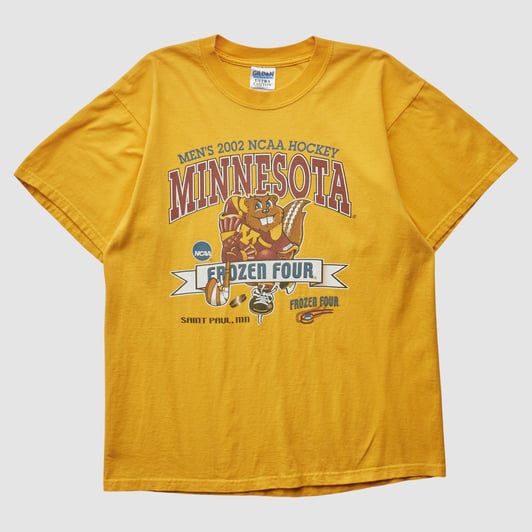 Minnesota Golden Gophers Gildan 2002 T-shirt - Yellow - M by Fanatics Real Vintage