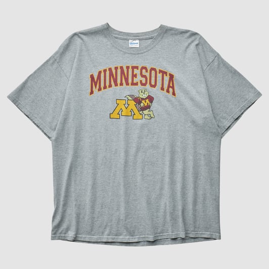 Minnesota Golden Gophers Gildan 2010s T-shirt - Heather Gray - XL by Fanatics Real Vintage