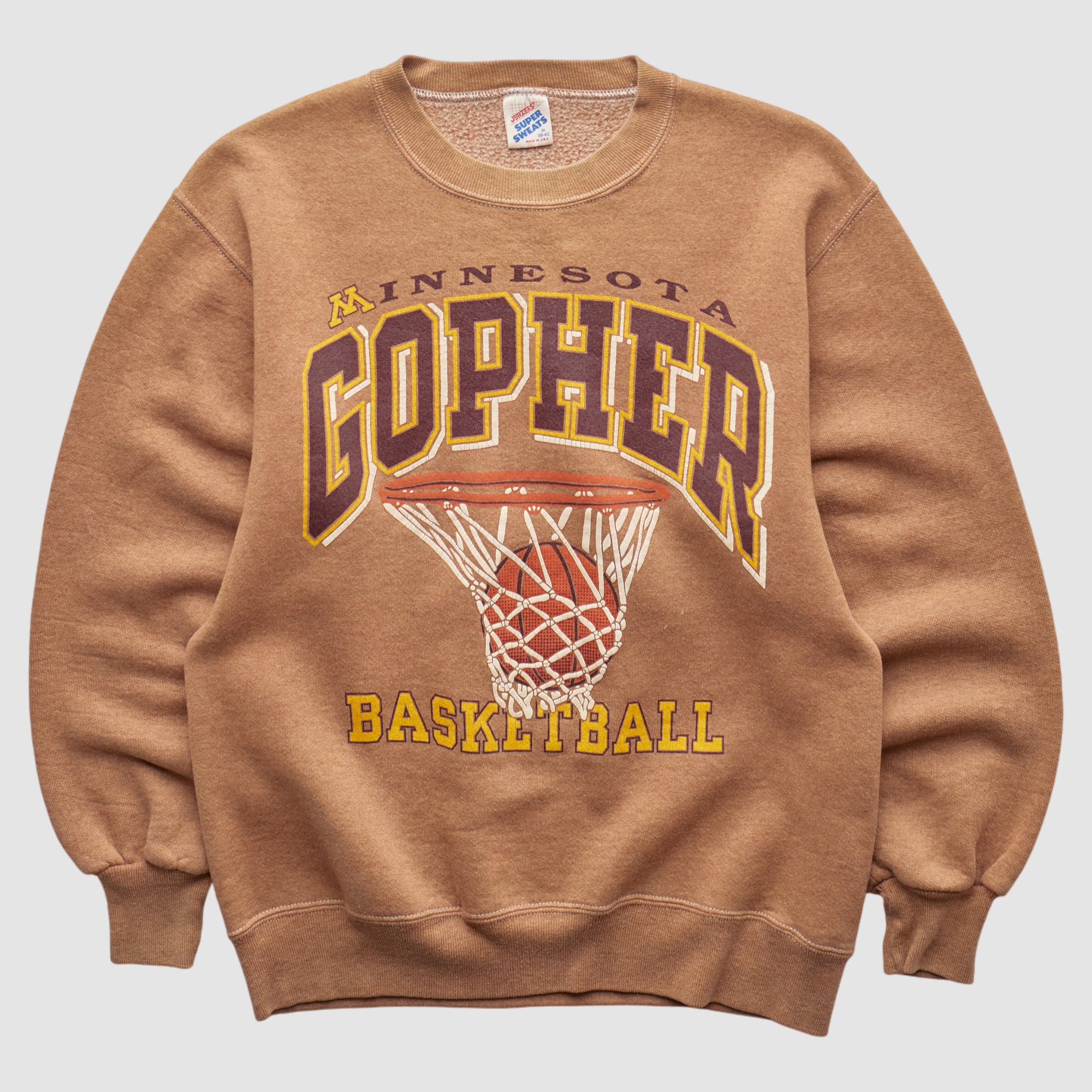 Minnesota Golden Gophers Jerzees 90s Pullover Sweatshirt - Brown 