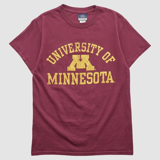 Minnesota Golden Gophers MV Sport 2000s T-shirt - Maroon - S by Fanatics Real Vintage