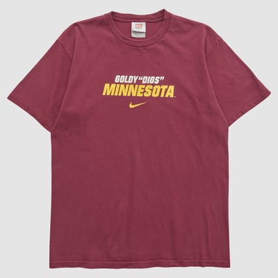 Minnesota Golden Gophers Nike 2000s T-shirt - Maroon - S by Fanatics Real Vintage