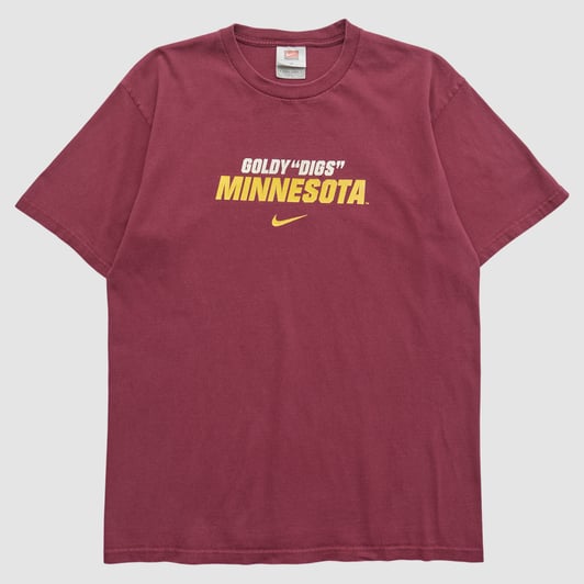 Minnesota Golden Gophers Nike 2000s T-shirt - Maroon - S by Fanatics Real Vintage