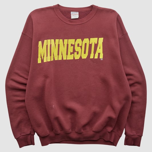 Minnesota Golden Gophers Santee 90s Pullover Sweatshirt - Maroon - L by Fanatics Real Vintage