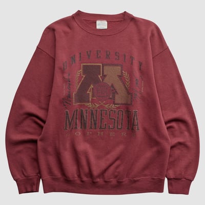 Minnesota Golden Gophers Santee 90s Pullover Sweatshirt - Maroon - S by Fanatics Real Vintage