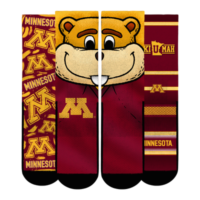  Minnesota Golden Gophers Rock Em Unisex Fan Favorite Three-Pack Crew Sock Set - Maroon