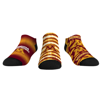  Minnesota Golden Gophers Rock Em Unisex Make Some Noise Three-Pack Low-Cut Socks Set - Maroon